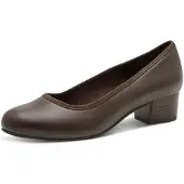 Jana Damen Pumps mit Blockabsatz Vegan, Mocca, 37