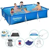 OEM Schwimmbecken-Deal - 9-teilig - Stahl Rechteckig 300x201x66 cm