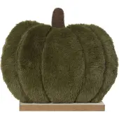Kaemingk Herbstkürbis für Halloween Tisch Polyester grün 21cm 1St