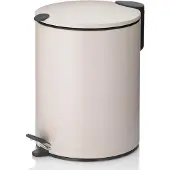 kela Kosmetikeimer 5l beige matt, Silent-Close-Deckel, Tretmülleimer Badezimmer