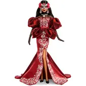 Mattel Signature „Día De Muertos“-Puppe 2026 mit seidenem Meerjungfrauen-Kleid und abnehmbarer Calavera-Maske, Modepuppe, Weiblich, 6 Jahr(e), Junge/Mädchen, 212,1 mm, Mehrfarbig