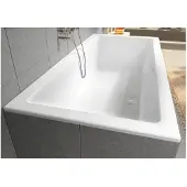 Riho Rethink Cubic Rechteck-Badewanne, Einbau, mit Ab- und Überlaufgarnitur, 1-Sitzer, weiß glänzend, B109001005, Ausführung: 190x90x47,5cm, Nutzinhalt: 290 Liter