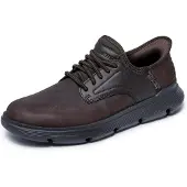 SKECHERS Slip-ins-Sneaker aus Garza-Leder, Braun 46 EU
