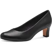 Jana Damen Pumps mit Blockabsatz Vegan, Black, 36