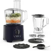 Moulinex Easy Force FP247810, 2,4 l, Blau, Drehregler, 1,8 l, Kunststoff, 800 W