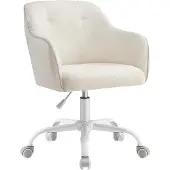 Dripio Bürostuhl, höhenverstellbar, Teddy-Fleece, Cappuccino-Beige