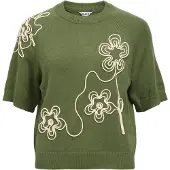 Object Kurzarm Pullover Grün M