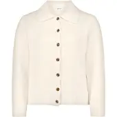 Cartoon Cardigan "Strick-Cardigan mit Kragen", Damen, Gr. 38, beige (bright cream melange), Obermaterial: 66% Polyester PES. 18% Polyacryl PAN. 12% Polyamid PA. 4% Elasthan EL., Strickjacken Cardigan