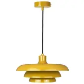 Dyberg Larsen Hängeleuchte Ava, currygelb, Metall, Ø 31 cm