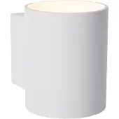 Lucide Wandleuchte Xera, weiß, Ø 8 cm, Up-/Downlight, Aluminium