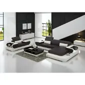 AEA Design XXL Big Sofa Ecksofa Ledersofa Couch Polster Ecke Wohnlandschaft G8002E