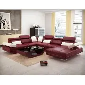 AEA Wohnlandschaft Polster Ecke Eck Sofa Couch Garnitur Landschaft Leder AlfredA