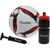 Precision Präzisions-Fußball-Geschenkset – Weiß/Rot/Schwarz – 5 Stück
