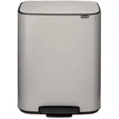 Brabantia Bo Treteimer 2 x 30 Liter Soft Grey