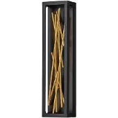Quintiesse Elstead Styx LED Wandleuchte Schwarz und vergoldetes Gold
