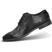 Bugatti Herren Businessschuhe/ Halbschuhe Schwarz GlattlederGröße:46