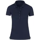Trigema Damen Poloshirt mit Langer Knopfleiste Navy S