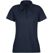 Trigema Damen Poloshirt ohne Knopfleiste Navy XL