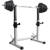 Merkloos Multifunktionales verstellbares Squat Rack mit 12 Höhenpositionen