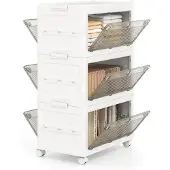 Merkloos 3er-Pack Kunststoff Aufbewahrungsboxen mit Deckel