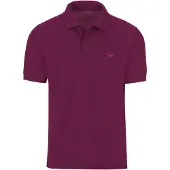 Trigema Poloshirt "Poloshirt DELUXE Piqué", Herren, Gr. 3XL, rot (sangria), Piqué, 100% Baumwolle, Basic, lang, ohne Ausschnitt, Shirts Poloshirt