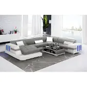AEA Eckgarnitur Sofa Polster Wohnlandschaft Ledersofa Couchen sofas U-Form Eckgruppe