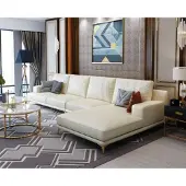 AEA Designer Sofa Couch Ecksofa mit Hocker Polster Garnitur Wohnlandschaft L-Form