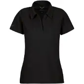 Trigema Poloshirt "Poloshirt ohne Knopfleiste", Damen, Gr. S, schwarz, Piqué, 100% Baumwolle, Basic, ohne Ausschnitt, Shirts Poloshirt