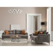 AEA Komfortable Sofagarnitur 3+3 Sitzer Gemütliche Couchgarnitur Wohnlandschaft