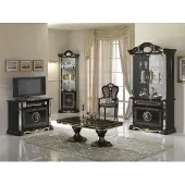 AEA Wohnzimmer Set Vitrine Kommode Spiegel Esstisch Design Schrank Möbel Gruppe 5tlg
