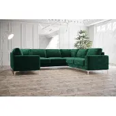 AEA Wohnlandschaft Polsterecke Sofa Couch Sofas Wohnzimmer Samt Ecksofa U-Form