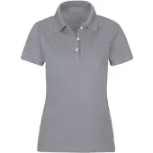 Trigema Poloshirt "Poloshirt", Damen, Gr. XL, grau (cool, grau), Piqué, 100% Baumwolle, Basic, ohne Ausschnitt, Shirts Poloshirt