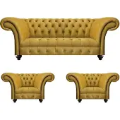 AEA Wohnzimmer Sofas Set Sofa Dreisitze Couch 2x Sessel Polstermöbel Chesterfield