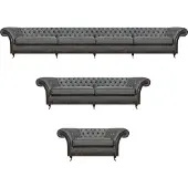 AEA Wohnzimmer 3tlg Polstermöbel Garnitur Designer Set Sofagarnitur Chesterfield