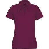 Trigema Damen Poloshirt ohne Knopfleiste Sangria L