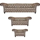 AEA Design Modern Couchgarnitur Möbel Chesterfield Set 3tlg Sofas Einrichtung