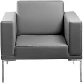 AEA Grauer Fernsehsessel Designer Polstersessel Lehnsessel Relax Einsitzer