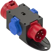 Schneider Elso Mobiler CEE-Stromverteiler, 16A, 5-polig, 400V, 2 Schutzkontaktsteckdosen, IP44, 1 Stk.