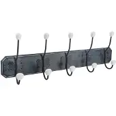Five Simply Smart Ruben Garderobenhaken mit 5 Haken, 60 x 20 cm, MDF, sortierte Farben