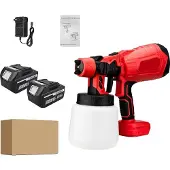 OEM Elektrischer Farbsprüher, kabelloses Design, einstellbare Durchflusskontrolle, 2 Große Batterie rot