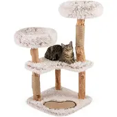 Northix Katzenbaum mit Kratzstämmen aus Massivholz und Jute, 101 cm