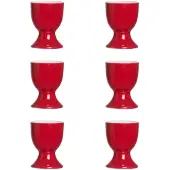 Ritzenhoff & Breker Eierbecher "Eierbecher Doppio ø 5 cm 6er Set", rot, Porzellan, Eierbecher, Eierbecher