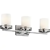Kichler Wandleuchte Hendrik IP44 Chrom/Glas, 3-flammig