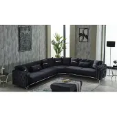 AEA Ecksofa L-Form Sofa Polstersofa Stoffsofa Schwarz Couch Moderne Eck