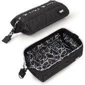 Zipit Lenny Federmäppchen Schwarz | Großes Etui Schule Büro | Kosmetiktasche