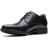 Clarks Herren Whiddon Uni Oxford, schwarzes Leder, 45.5 EU