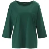 Green Cotton Rundhals-Shirt Gurli grün