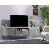 AEA Grau TV Ständer Holzmöbel Wohnzimmer Einrichtung Design TV Möbel Modern