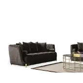 AEA Polstersofa Dreisitzgarnitur Dreisitzer 3er-Sofa Dreisitzcouch Sofa Braunschwarz