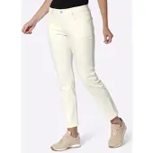 HEINE Bequeme Jeans , Damen, Gr. 36, Normalgrößen, beige (champagner), 96% Baumwolle, 4% Elasthan, unifarben, 7/8-Länge, Jeans Bequeme Jeans